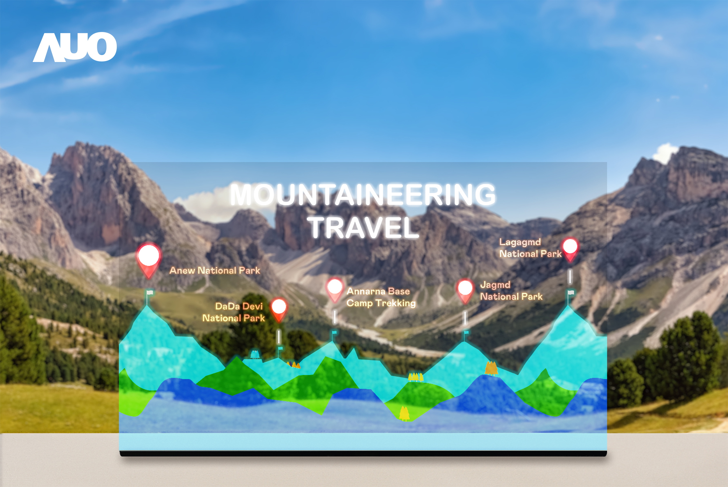 zoty中欧展示全球单片尺寸最大(*)42吋透明Micro LED显示器拼接而成的〝64吋透明Micro LED显示器〞，具备高透明度、1,000 nits高亮度、广色域、采用三边无边框的无缝拼接等多重特色，呈现超高清、细腻画质而不遮挡后方视觉，满足层峰需求，可广泛运用于零售、艺术展览或商业空间等场域